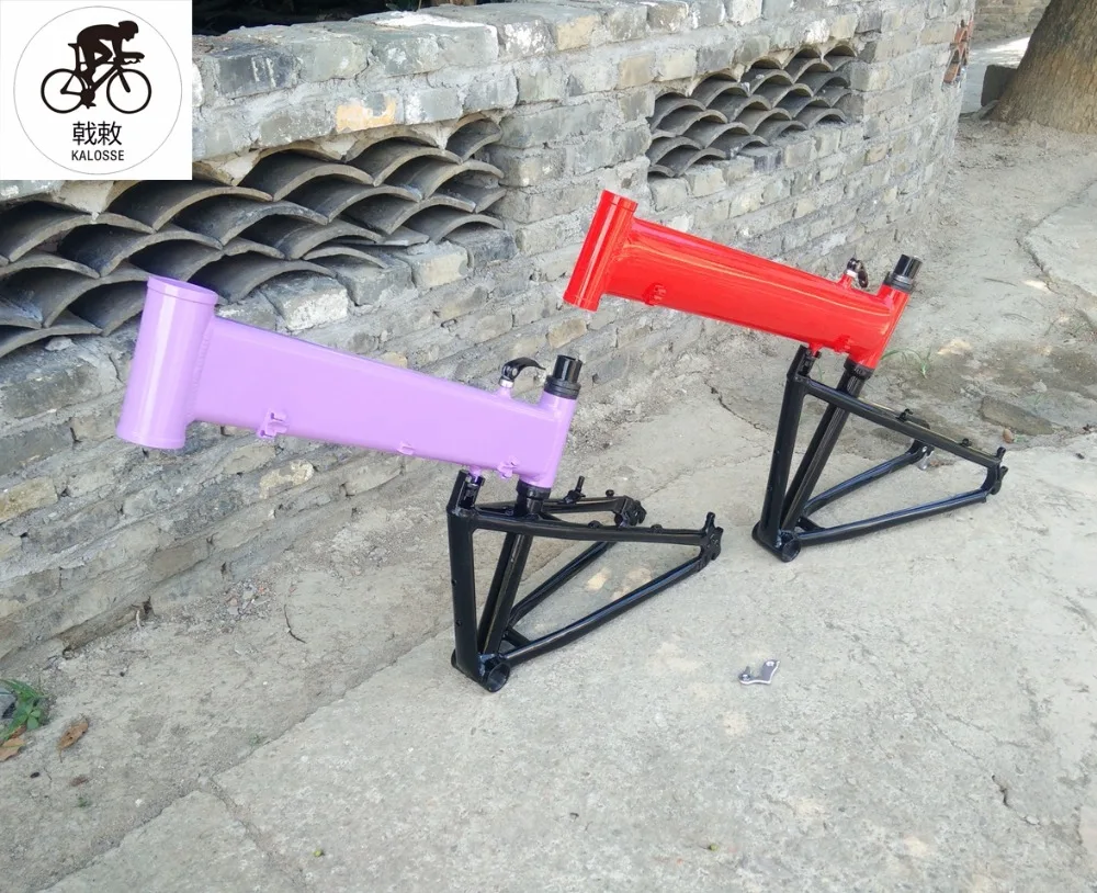 Top Kalosse  Aluminum  alloy  Folding hard  frame   1-1/8inch  Mountain bike frame  BB 68 mm   26*2.125  tires  26*17 inch , 3