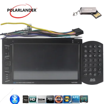 

Autoradio touch screen AM/FM Car DVD 6.8" inch 2 DIN MP5 Radio Bluetoothradio cassette player steering wheel control auto tapes