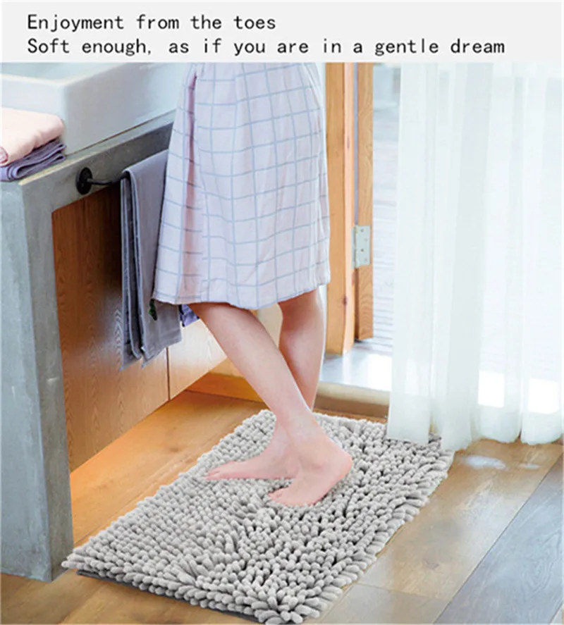 40x60 см синель коврик ковер нескользящий пушистый микрофибра ворс для всех ванных комнат впитывающие коврики моющиеся пледы ковер