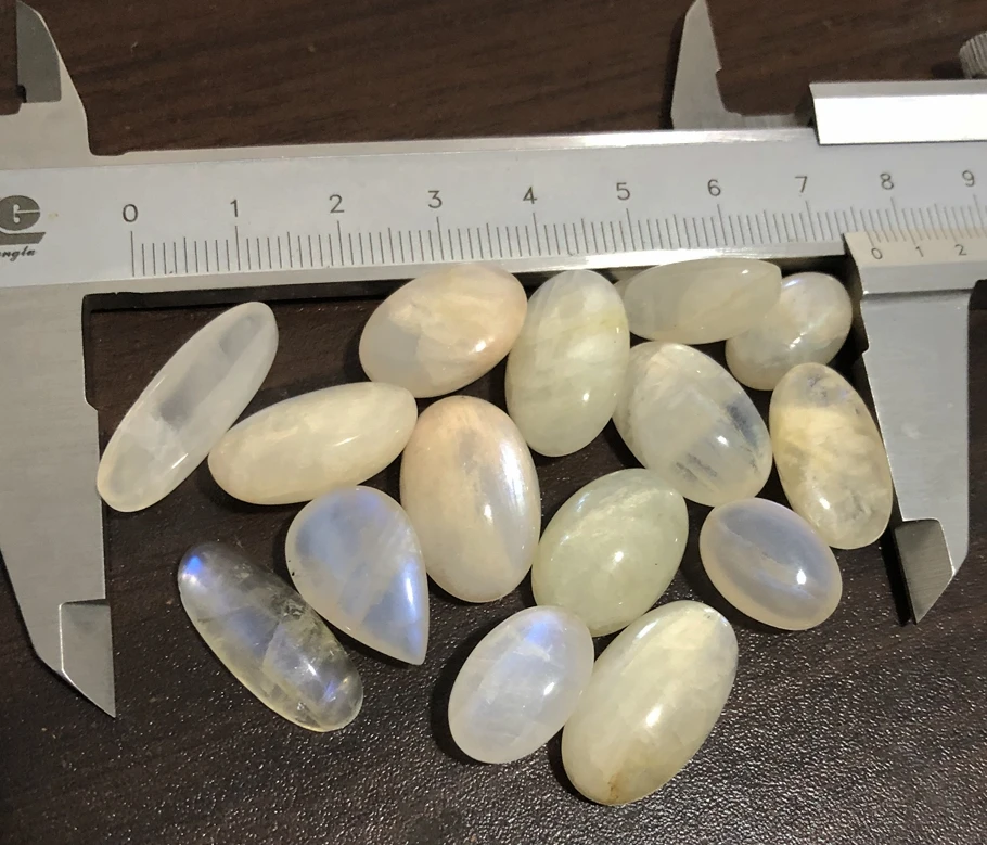 Натуральный лунный камень неправильного размера кулон бусины свободно Прикрепленный драгоценный камень Кабошон для изготовления ювелирных изделий смешанные 5 шт./лот 20-30 мм в размере