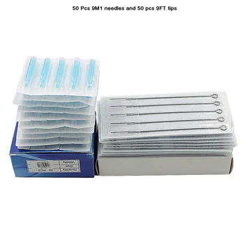 

EZ (9M1+9FT) Profeesional Tattoo Needles and Tubes Tips Mixed Assorted Sterilize Tattoo Needles 9M1 Disposable Tattoo Tips 9FT