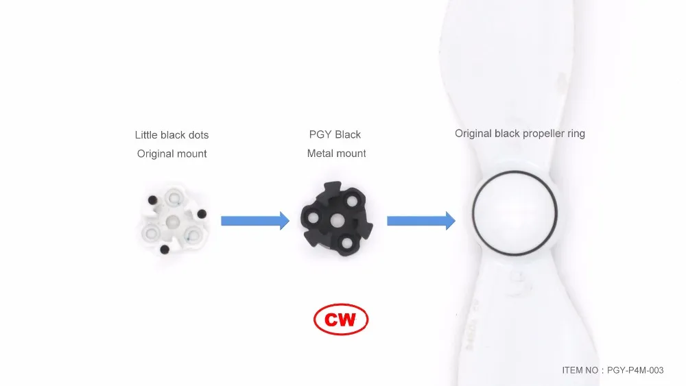 PGYTECH металлический пропеллер Кронштейн-держатель адаптер соединитель двигателя для DJI Phantom 4/4 Pro Аксессуары