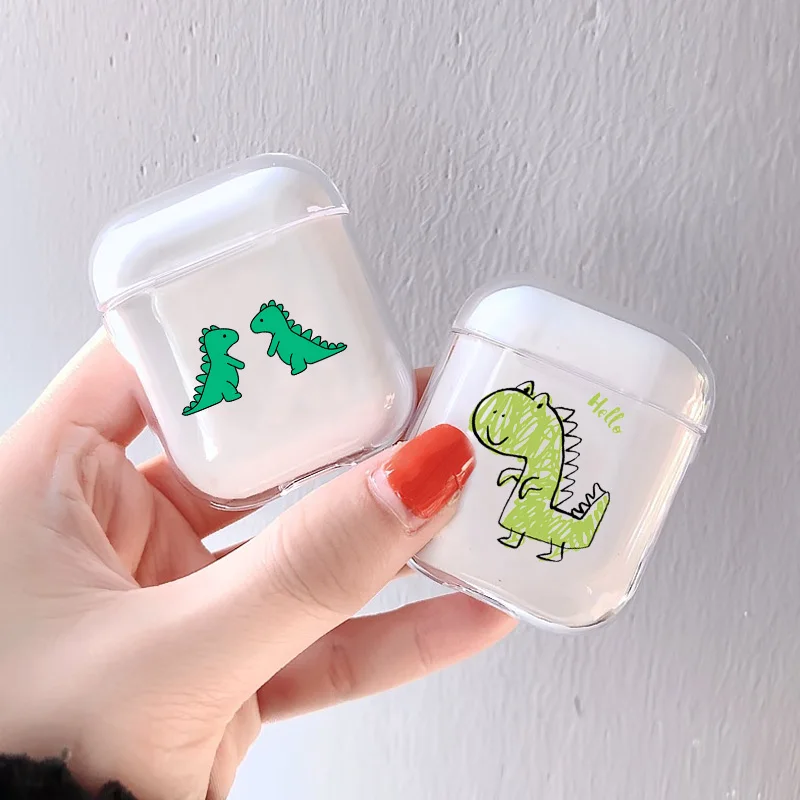 Прозрачный Роскошный мягкий силиконовый чехол для наушников s Airpods 1/2 с милым