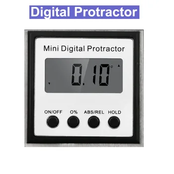 

Stainless Steel 360 Degree Digital Protractor Inclinometer Water Proof Level Box Digital Angle Finder Bevel Box With Magnet Base