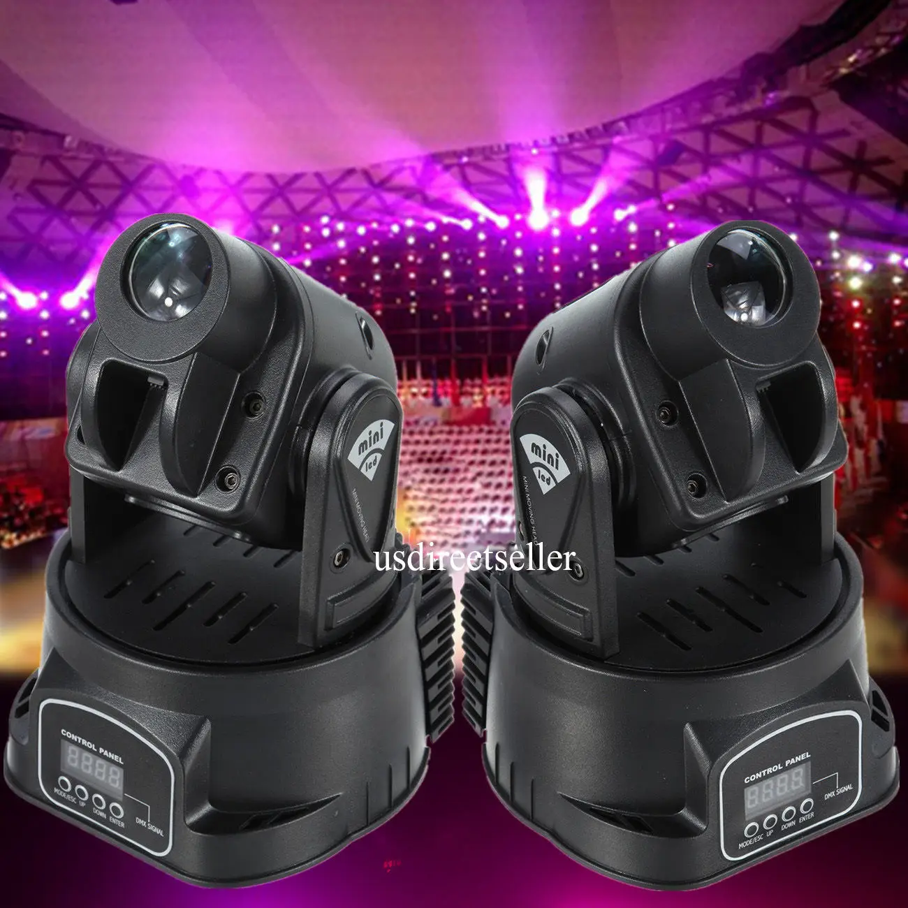 

2Pcs 15W 13CH Strobe Moving Head Light RGB Mini Bar DMX DJ LED Stage Club Pub