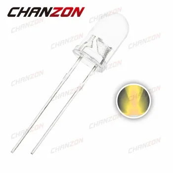 100pcs 5mm LED Warm White Transparent Ultra Bright 3000K 3500K 20mA 3V Round LED 5 mm Light Emitting Diode Lamp Through Hole