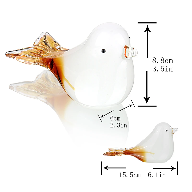 H& D 22 вида ручной выдувный художественный Декор фигурки птиц из муранского стекла коллекция изделий для животных Рождественский подарок на день рождения Декор для дома и офиса