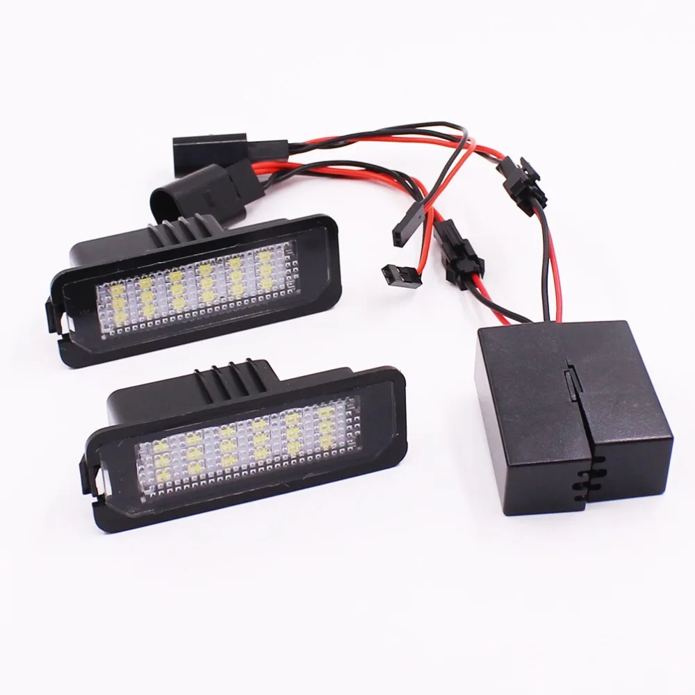 

2X 18SMD Canbus Error Free White LED Number License Plate Lights For SEAT Altea Exeo Ibiza Leon Superb Auto Lighting