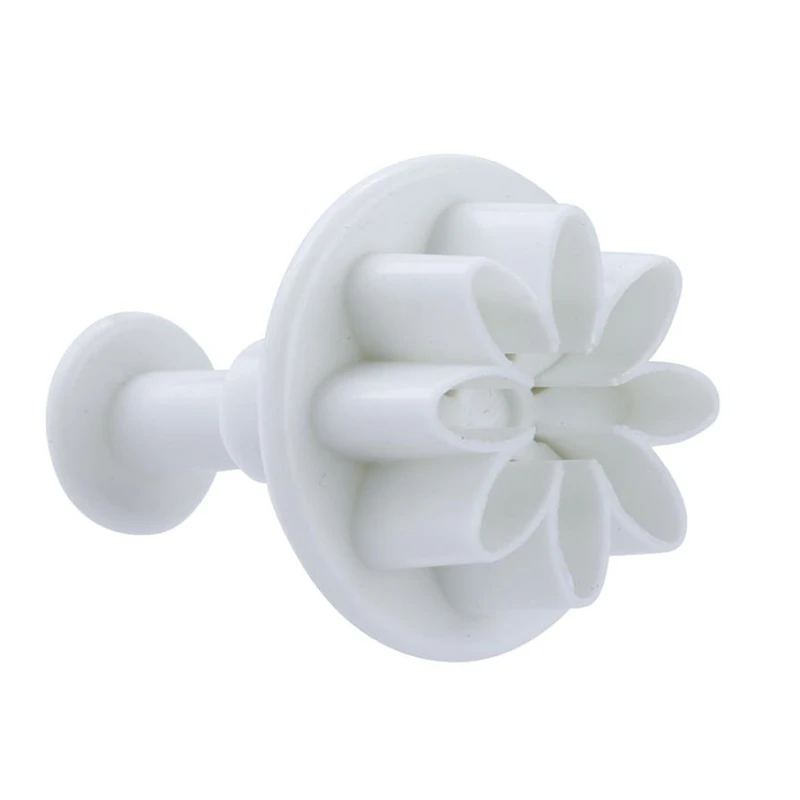 2018 New Creative 4Pcs Flower Plunger Cookie Cutter Biscuit Cake Decorating Baking Mould Mold Tools Easy operation Hot C0402#30 04