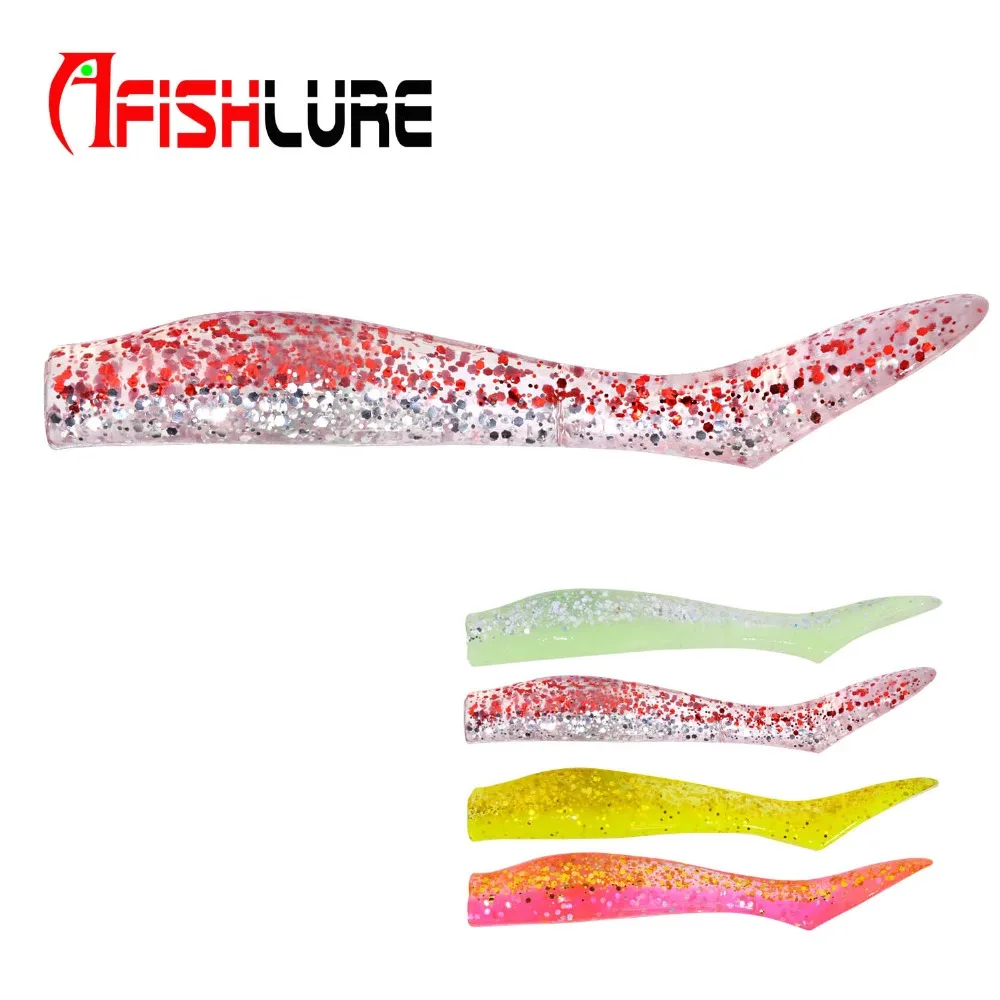 90mm 7.5g Double Color Soft Silicone Shad 8pieces/lot Shiny Artificial Lures for Fishing Accessories AR34 | Спорт и развлечения