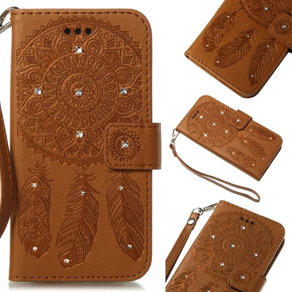 Luxury 3D Diamond Bling Leather Case Capa for iphone X Leather Wallet