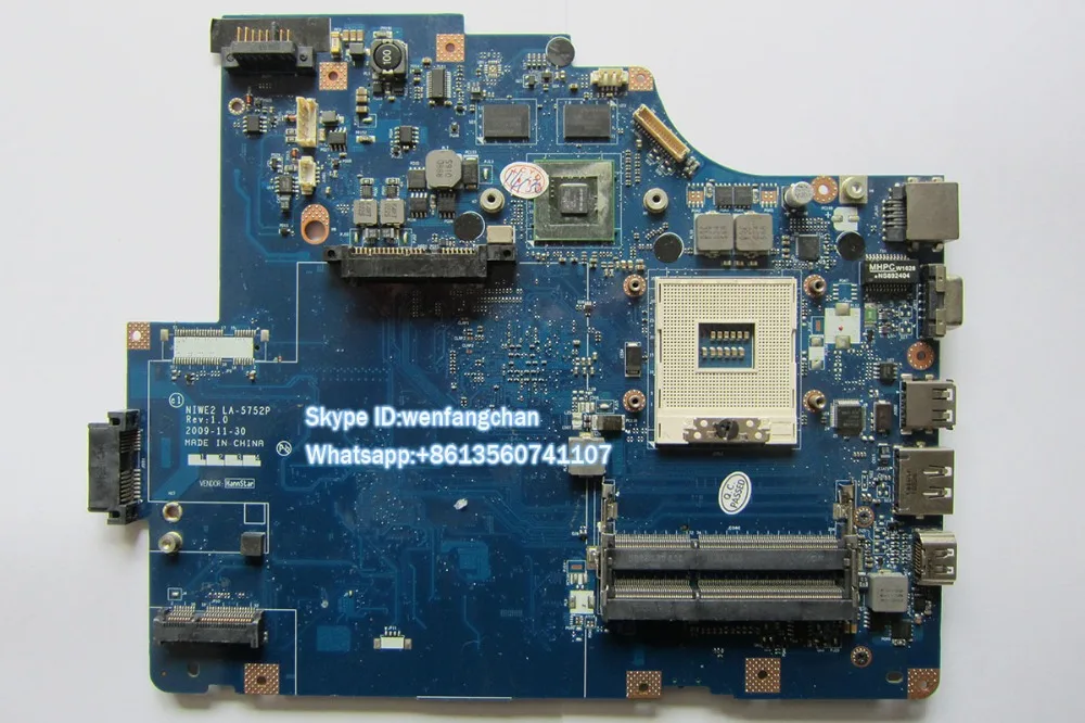 

Laptop  Non-integrated motherboard  for G560, NIWE2 LA-5752P, Free shipping
