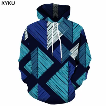 

KYKU Geometric Hoodie Men Funny Sweatshirt Egypt Pyramid 3d Printed Hoodies Anime Man Long Punk Rock Mens Clothing Pullover New