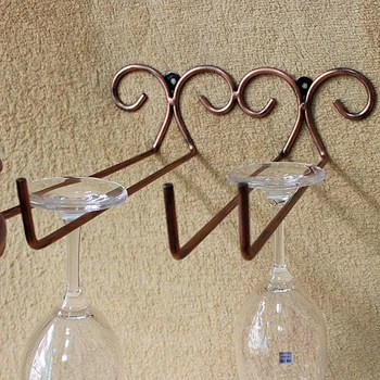 

Hanging type six Cup eight cup wine cup holder bronze wine holder hanging upside down fashion wall