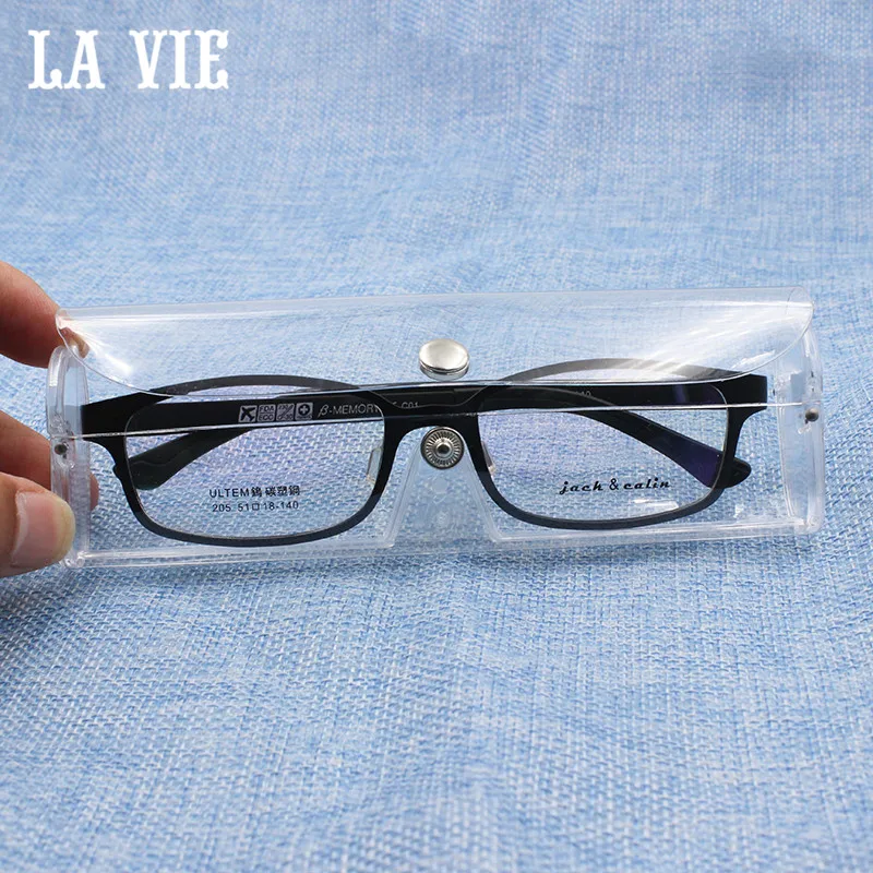 

Clear Plastic Case for Reading Glasses Presbyopic Glasses Storage Holder Compact light Design Box Cases Lens Cloth Gift C005