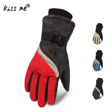 Водонепроницаемые ветрозащитные перчатки для катания на лыжах, спортивные лыжные перчатки для катания на сноуборде, велоспорта, зимние женские перчатки унисекс
