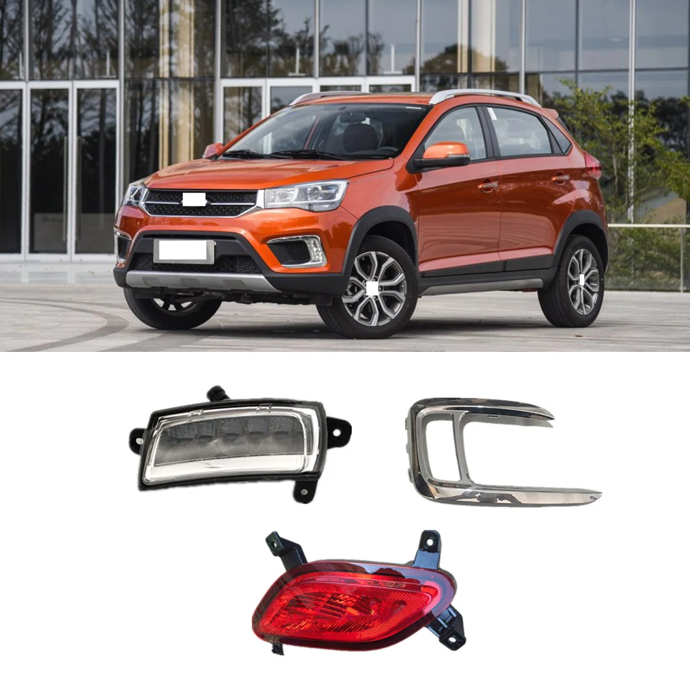 

CAPQX For CHERY Tiggo 3X Front Daytime running light Fog light garnish Frame Rear Bumper Reflector light Brake light fog lamp