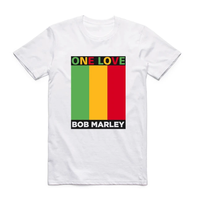 Camisetas de moda Bob Marley para hombre ropa de calle informal de manga corta con musica Reggae color blanco talla XXXL 2019