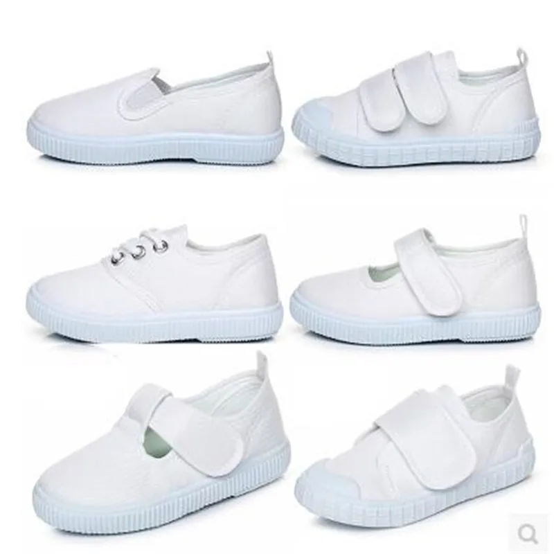 childrens white canvas shoes