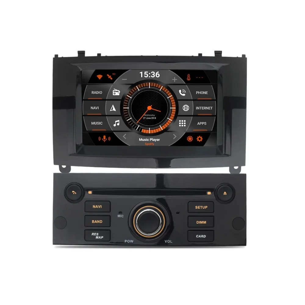

7" Android 8.0 Auto Radio GPS For Peugeot 407 2004 2005 2006 2007 2008 2009 2010 Car DVD FM Stereo GPS Navigation Backup Camera