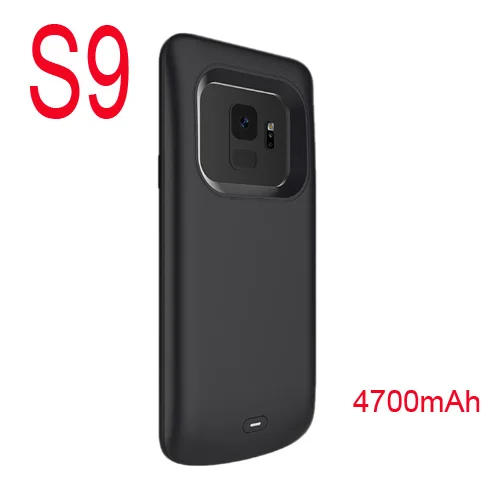 4700 мАч для samsung S9, чехол для аккумулятора, 5200 мАч, чехол для внешнего аккумулятора телефона, чехол для samsung Galaxy S9 Plus, чехол для внешнего аккумулятора - Цвет: Black for S9