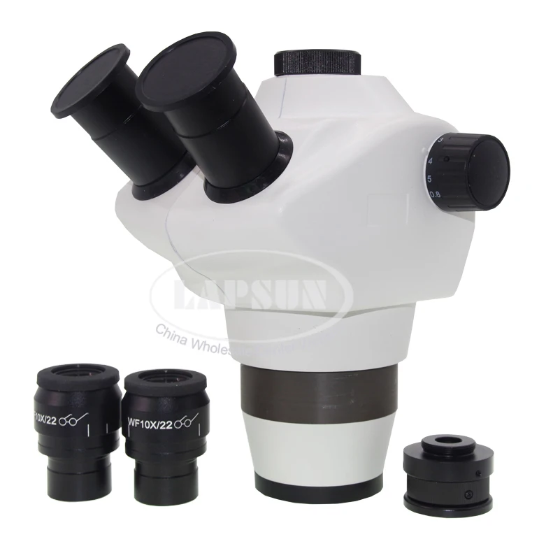 

Simul focal 8X - 50X Track Stand Stereo Zoom Parfocal Trinocular Microscope w Ring LED Lights for LAB Using or Mobile Phone PCB