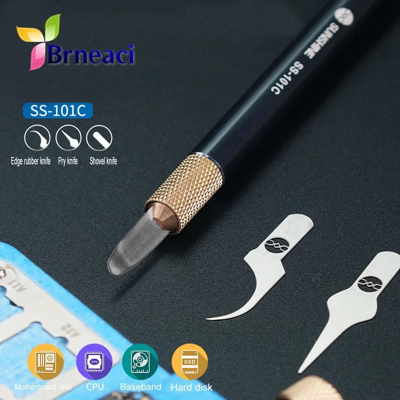 

SUNSHINE New 3 in 1 CPU Knife set Mobile phone motherboard chip repair Multi-tool Rubber knife Utility knife
