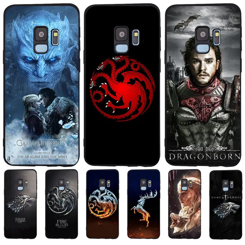 

Game silicone Daenerys Dragon Jon For Samsung Galaxy S6 S7 Edge S8 S9 S10 Plus Lite Note 8 9 phone Case Cover Coque Etui Funda