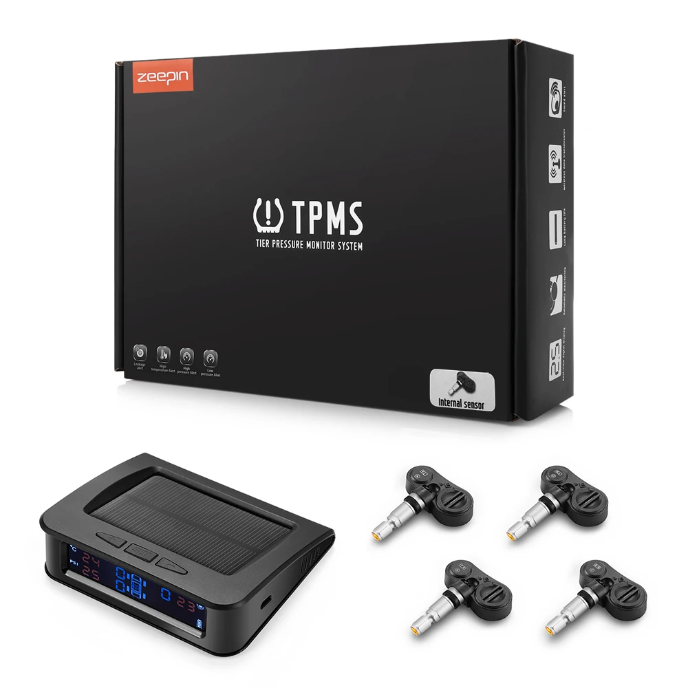 ZEEPIN TPMS C220 автомобильная система контроля давления в шинах солнечная с 4