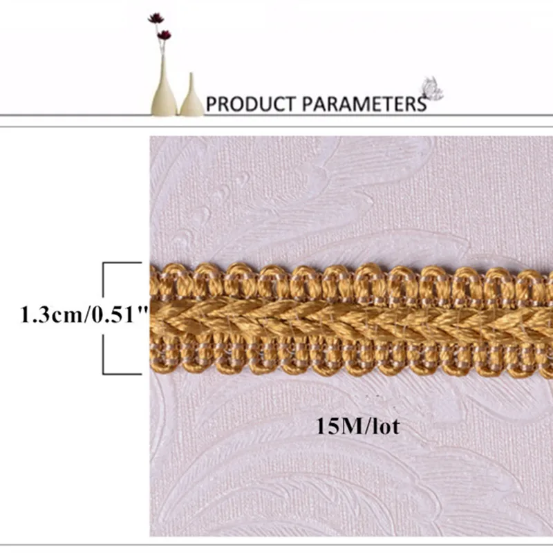 Qgvish 15 м/лот 1,3 см широкий занавес Кружева Планки пояс ленты DIY шитье диван сценическая скатерть одежда край стула кружевная отделка декор