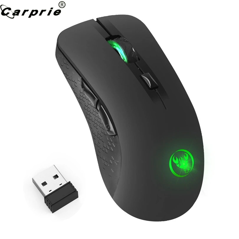 

CARPRIE 1pc Wireless Gaming Mouse 2.4GHz 2400DPI Optical USB LED Lighting Ergonomic Charging Mice with USB Receiver 90422