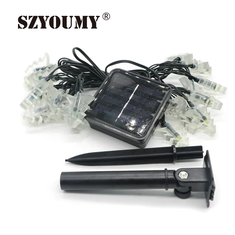 SZYOUMY LED Lampu Tali Lampu Outdoor Surya String Besar Pohon Natal Berbentuk Biru/Putih/Warmwhite/Colorful 2 V