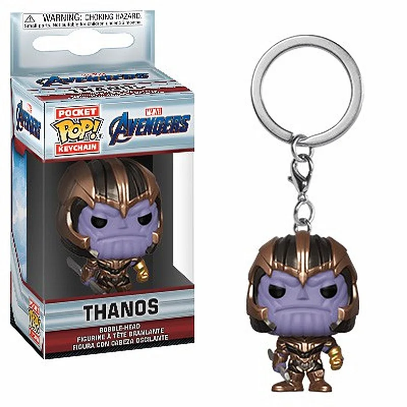 

FUNKO POP Pocket Pop Keychain Thanos the Avengers 4 Movie Character Marvel Action Figures Collectible Model Toys Children Gifts