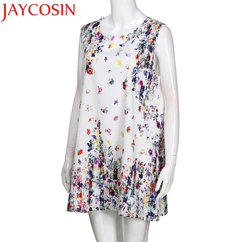 Женское винтажное мини-платье June9 без рукавов с 3D цветочным принтом | Женская