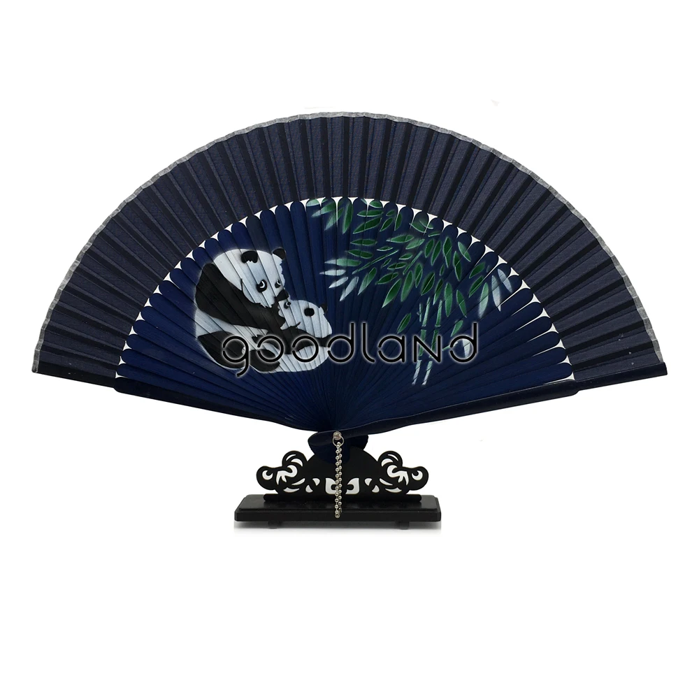

Wholesale Free Shipping 50pcs Random Mixed Color Spun Silk Cover Dark Blue Bamboo Ribs Folding Hand Fan Deco Mariage