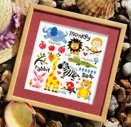 

ZOO DIY Craft Stich Cross Stitch Package Cotton Fabric Needlework Embroidery Crafts Counted Cross-Stitching Kit