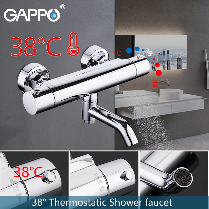 

GAPPO thermostatic shower faucet set shower faucet bathroom mixer shower faucet bath mixer Waterfall taps bath shower system