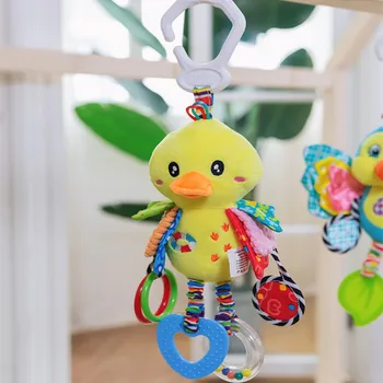 

0-12 months Animal Baby ToysNewborns Stuffed Rattles Mobile Bed Stroller Hanging Rattle Rabbit Teether Appease Toy With BB Bell
