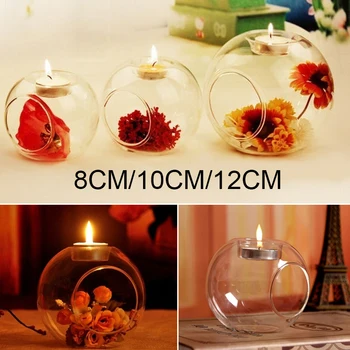

Creative Candlestick Party Night Light DIY 8 10 12CM Crystal Glass Home Party Wedding Candle Holder Bedroom