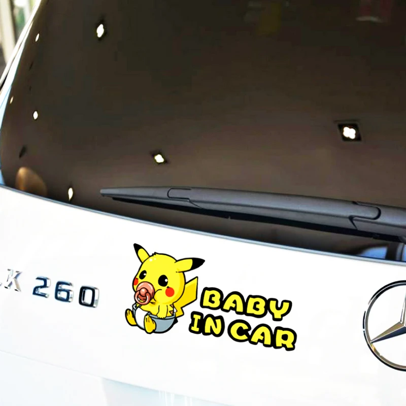 

Volkrays Cartoon Cute Pikachu Car Stickers Vinyl Decal Decoration for Mitsubishi Mirage Lancer Outlander Galant Expo Endeavor