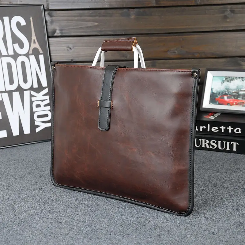 Новая мода горячая Распродажа повседневные универсальные сумки мужские кожаные портфели бизнес сумка для ноутбука Attache мессенджер портфель сумки Brow