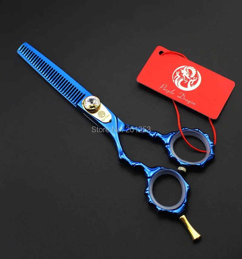 

Pretty JP440C Professional 5.5Inch Left Hand Thinning Scissors Blue Hair Shears with Big Diamond for Salon Barbers,1Pcs LZS0686