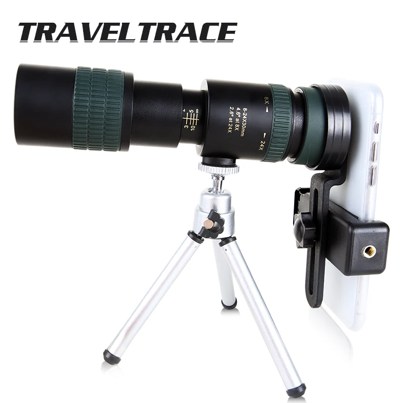 8 24x30 Zoom Monocular Telescope for Smartphone High Quality Powerful Foldable BAK4 Retractable Hunting Optics Handheld Portable|Monocular/Binoculars| - AliExpress
