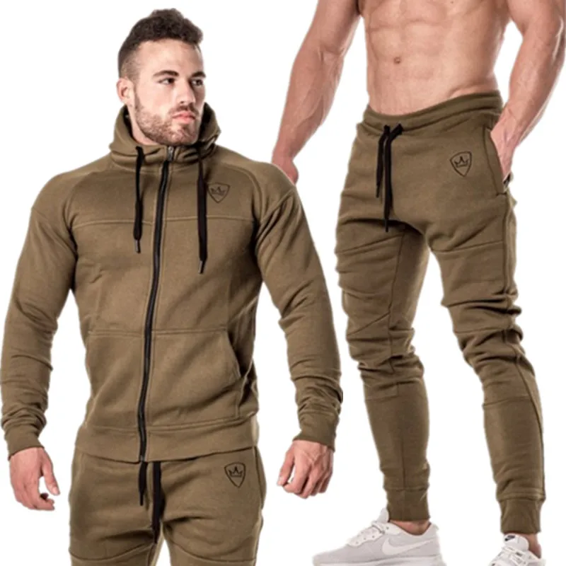 2 pieces Winter Running Set Long Sleeve Stand Collar Sweatshirt Sports Set Gym Clothes Men Sport Suit Training Suit Sport Wear 2 pieces Winter Running Set Long Sleeve Stand Collar Sweatshirt Sports Set Gym Clothes Men Sport Suit Training Suit Sport Wear