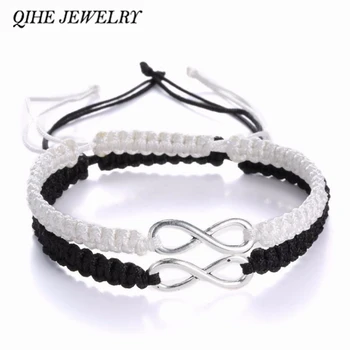 

QIHE JEWELRY 2pcs Infinity Handmade Bracelet Set Friendship Bracelet Set Infinity Love Couples Bracelet Set Infinity Jewelry