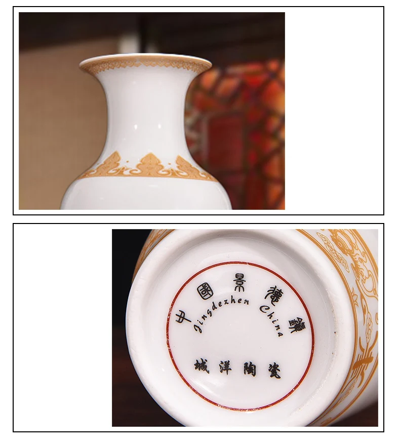 Новинка, китайский стиль, Классическая фарфоровая ваза, украшение дома, Цзиндэчжэнь, ручная работа, высокая белая глина, керамические вазы для цветов