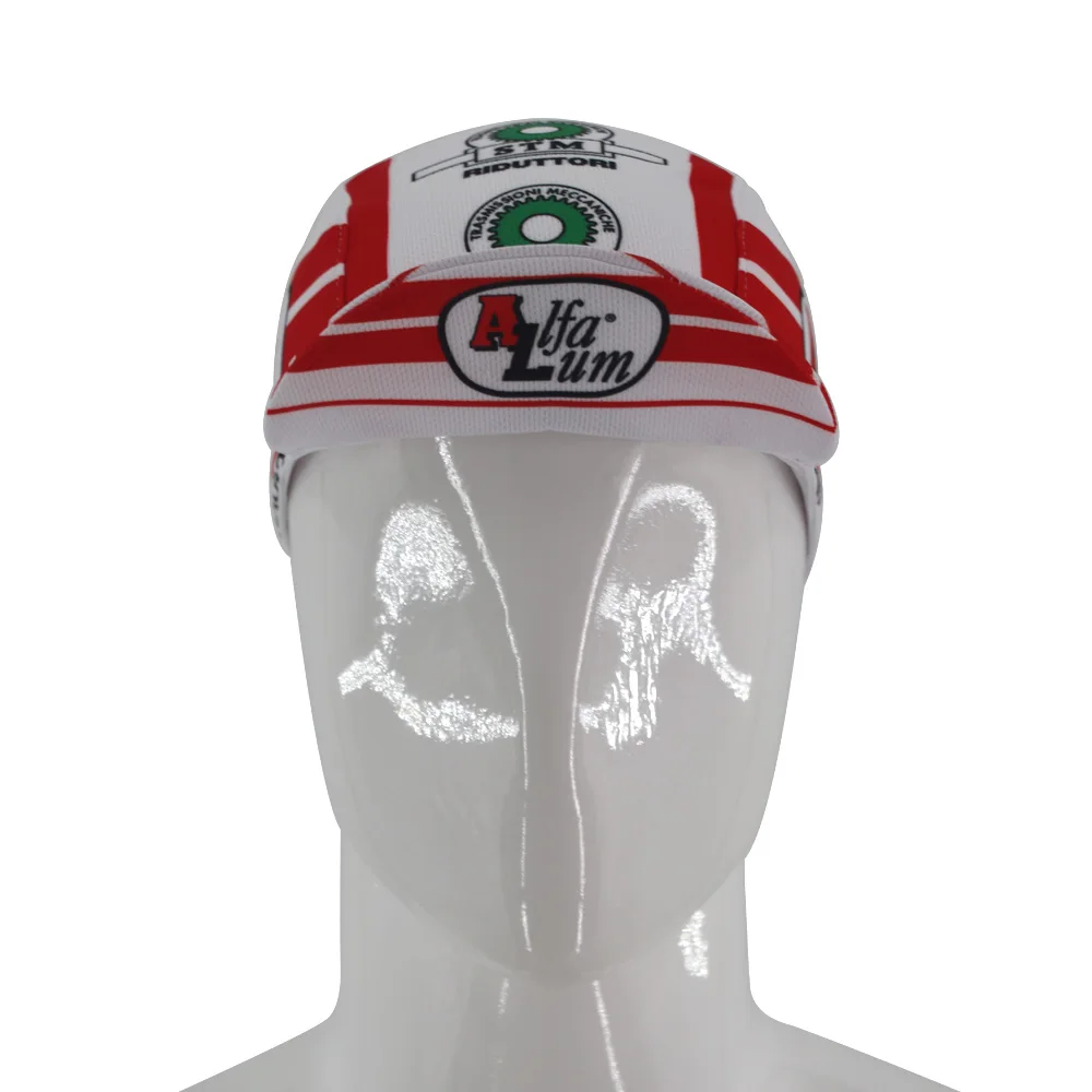 

Classic retro red and white stripes Cycling Cap Men and Women bicycle Cap breathable cycling hat Scarf Cap One-Size