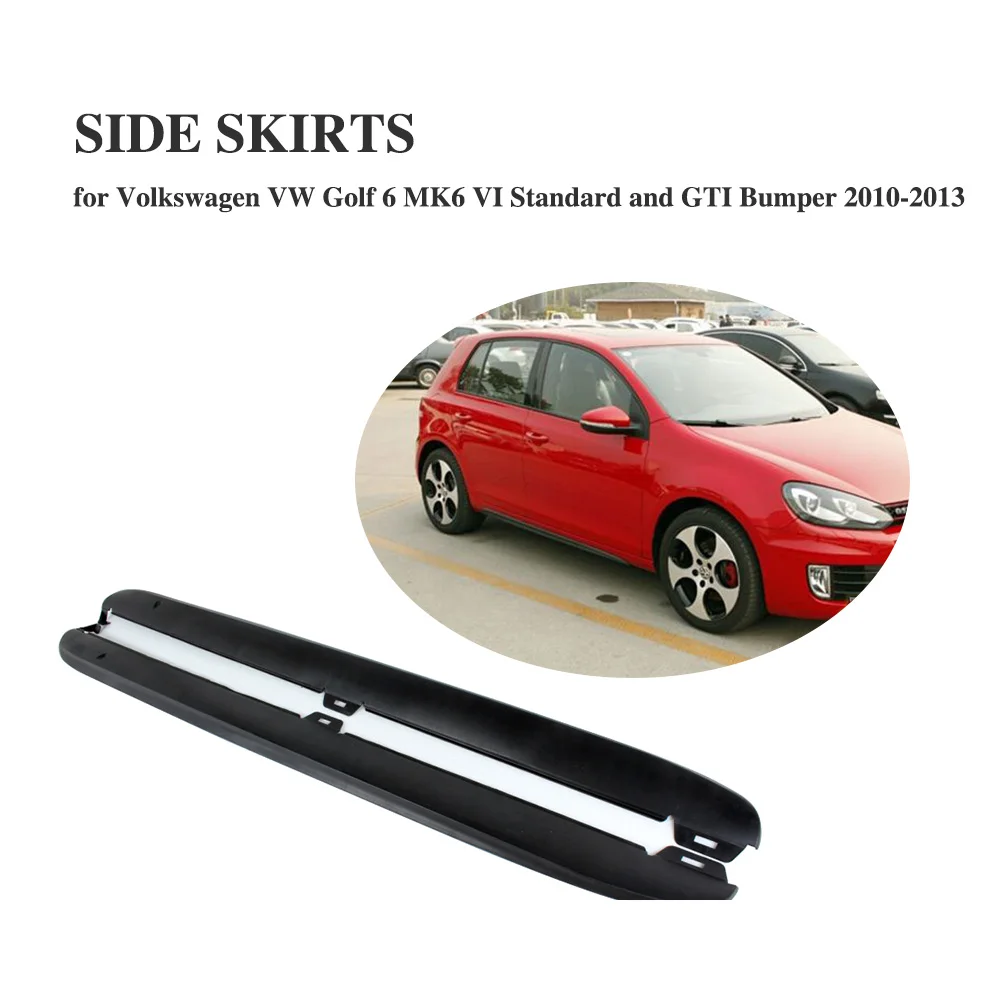 

Боковые юбки, фартуки, Комплект кузова для Volkswagen VW Golf 6 VI MK6 & GTI 2010-2013 PP, черная Неокрашенная наружная полоса для бампера, Стайлинг автомобиля