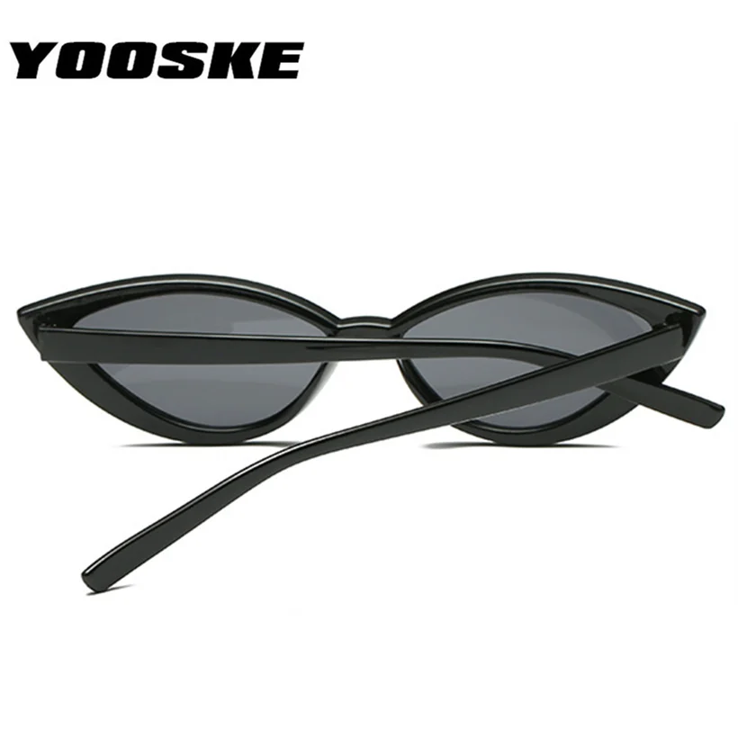 YOOSKE прозрачные солнцезащитные очки для женщин Кошачий глаз стильные оттенки Модные Желтые красные солнцезащитные очки прозрачная оправа трендовые женские солнцезащитные очки