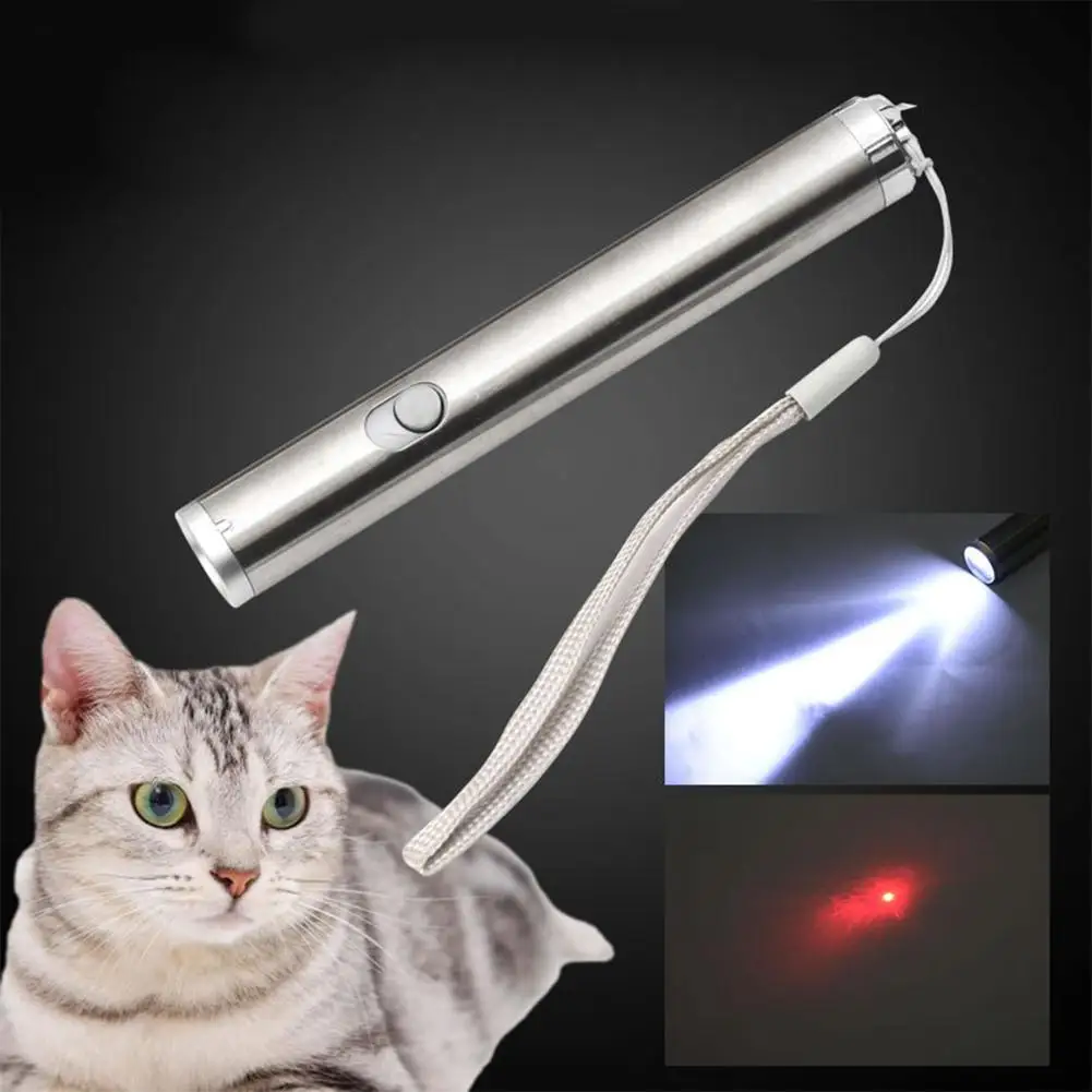 LumiParty 2 в 1 красный многофункциональный свет лазерный фонарик Котик-Тизер Игрушка портативная палка для игры для кошек домашних животных